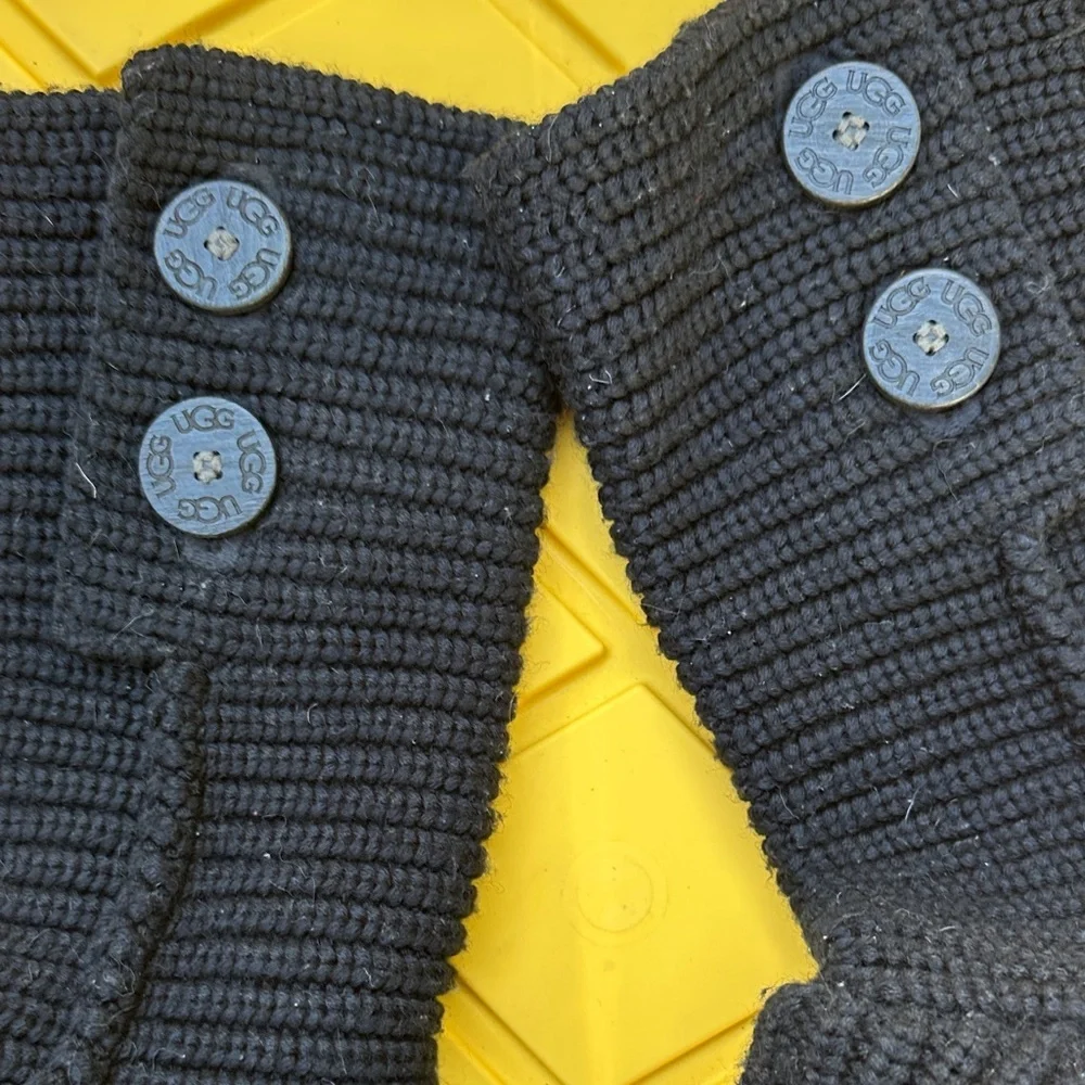 UGG Black Knit Kids Boots